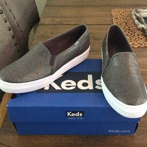 Keds Gun Metal Slides